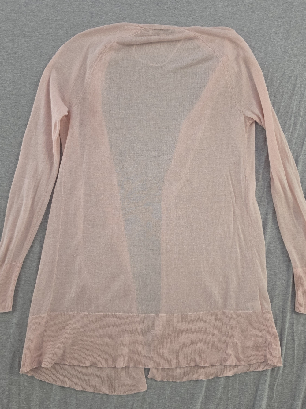 LOFT Light Pink Open-Front Long Cardigan - Picture 7 of 7